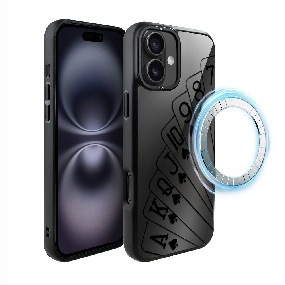 Matný Pouzdro DropGuard pro iPhone 16 Ibizu s MagSafe, hrací karty