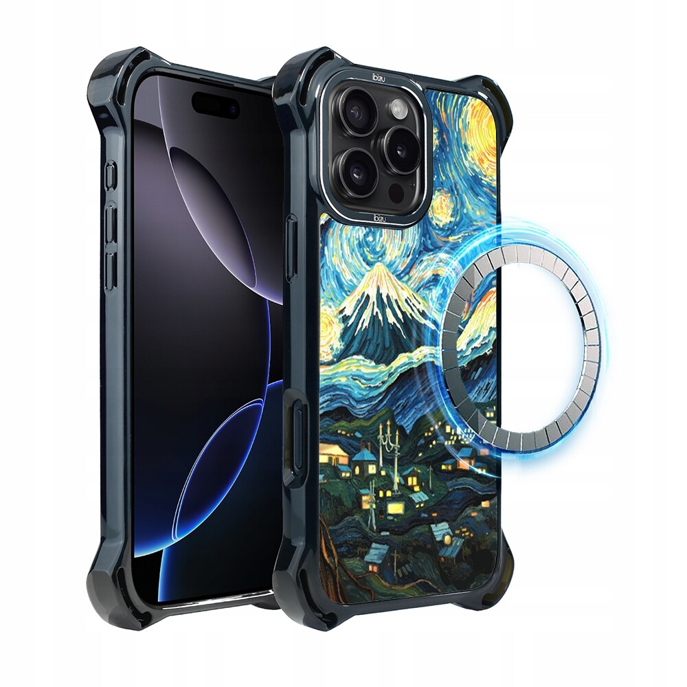 Pouzdro iPhone 16 Pro Ibizu DropGuard Ultra s MagSafe, Van Gogh, Night