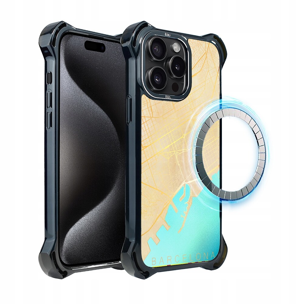 Pouzdro pro iPhone 15 Pro Max Ibizu DropGuard Ultra s MagSafe, Barcelona
