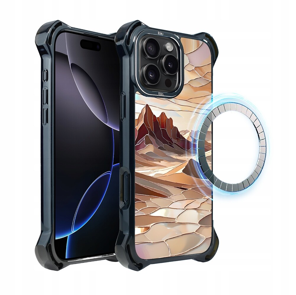 Pouzdro pro iPhone 16 Pro Max Ibizu DropGuard Ultra s MagSafe, Pouštní klid