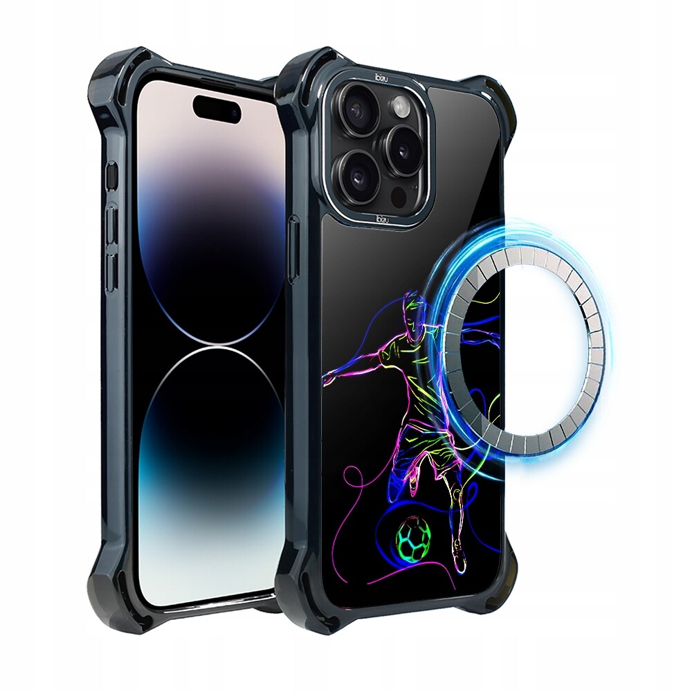 Pouzdro Ibizu DropGuard Ultra s MagSafe na iPhone 14 Pro Max, síla fotbalu
