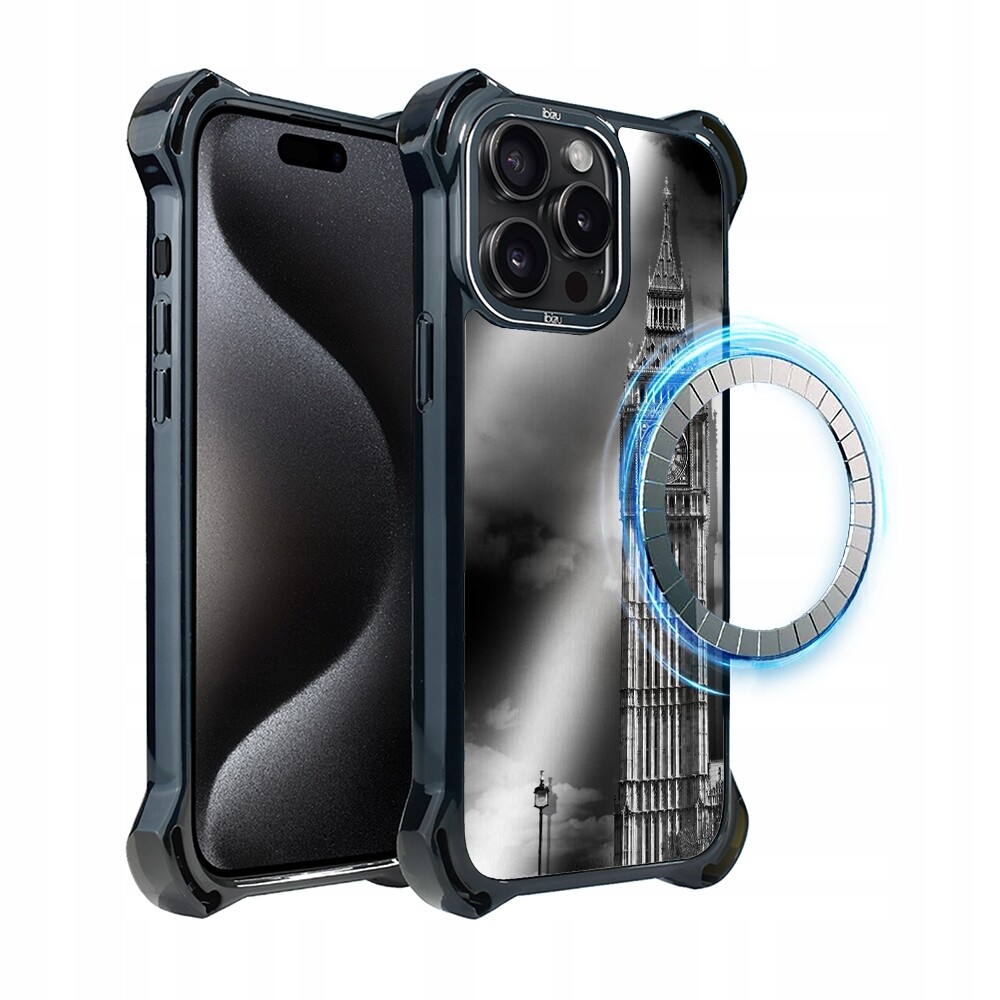 Pouzdro iPhone 15 Pro Max Ibizu DropGuard Ultra s MagSafe, Big Ben