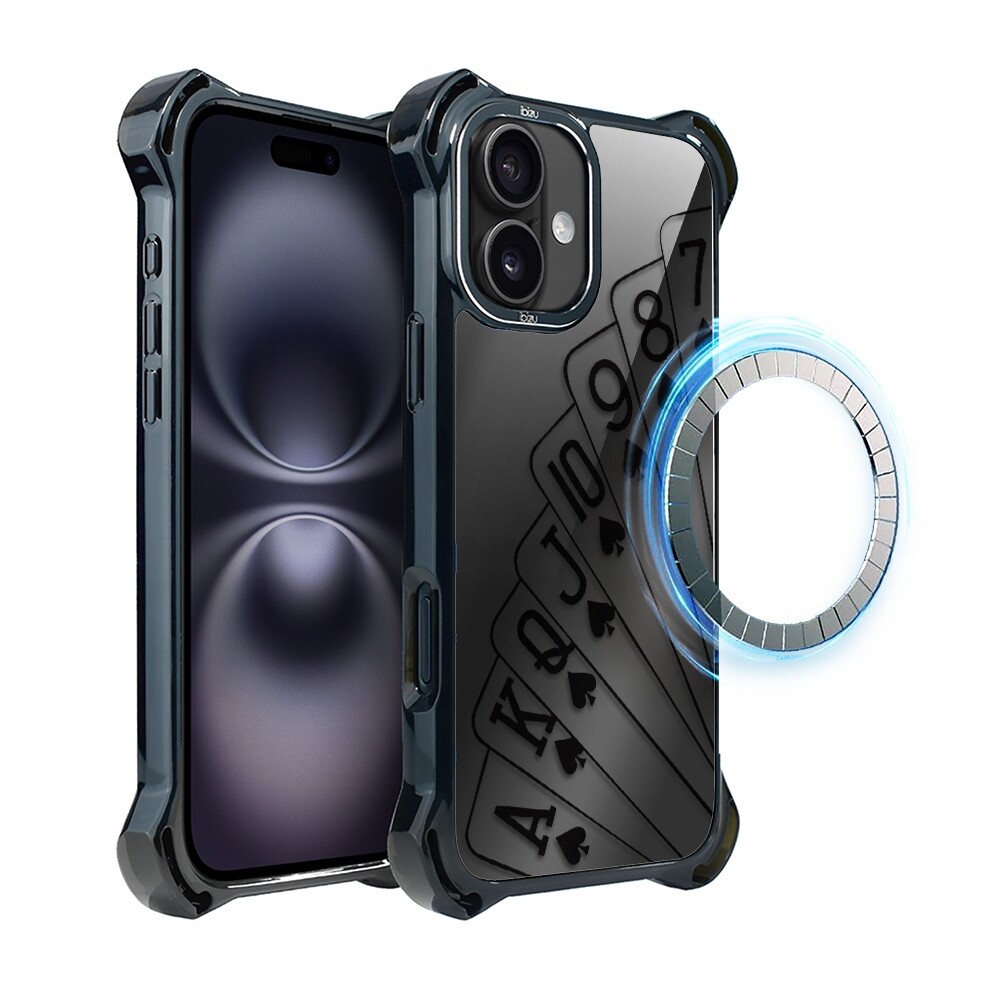Pouzdro pro iPhone 16 Ibizu DropGuard Ultra s MagSafe, hrací karty
