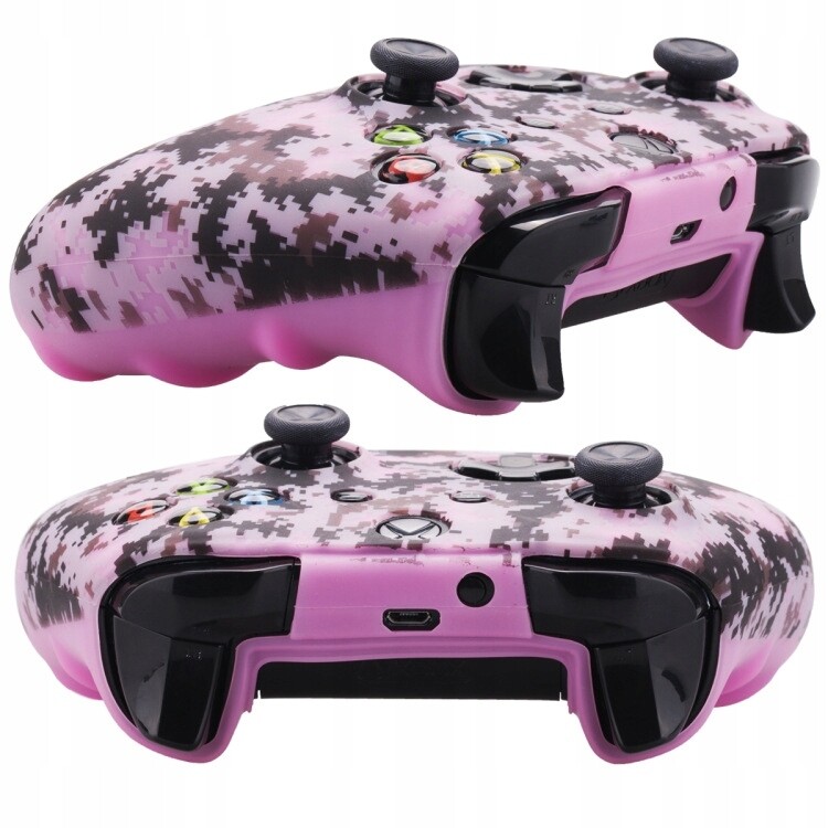 Pouzdro silikonové ochranné pouzdro pro Xbox One/ One S Camo Pink