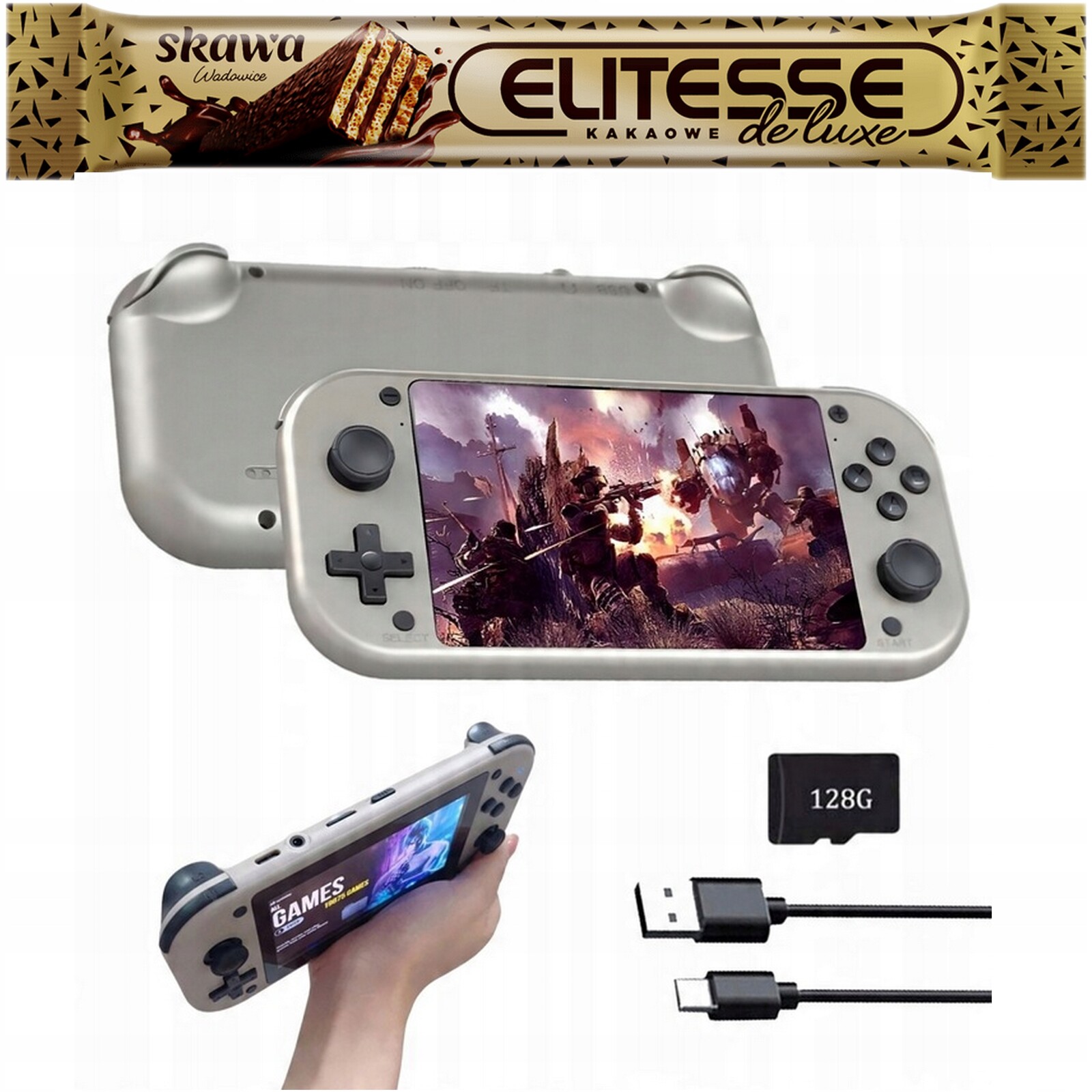 Přenosná Konzola M17 Video Emulátor Pro Hry 30000 Her 128 Gb 4.3