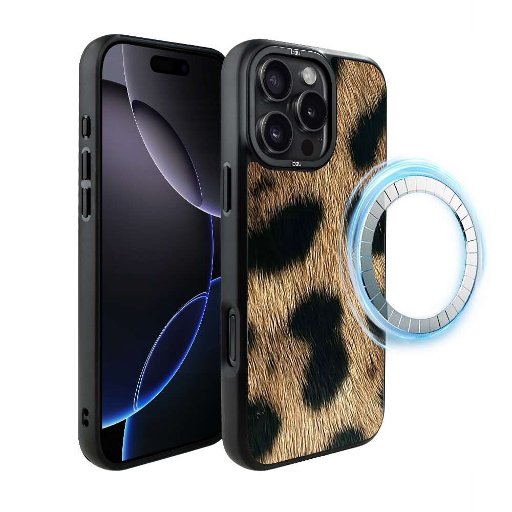 Matný Pouzdro Ibizu DropGuard pro iPhone 16 Pro s MagSafe, leopard