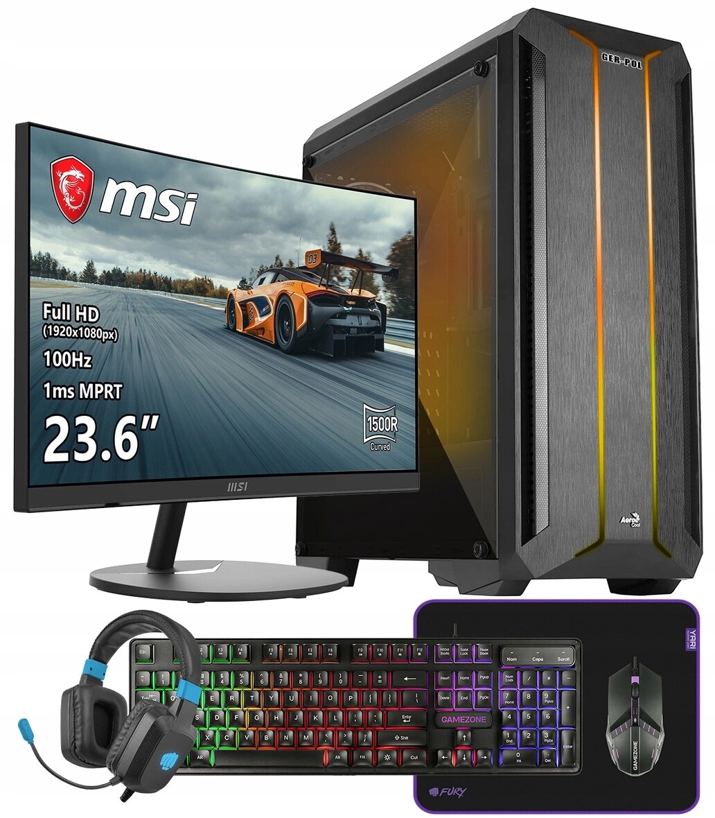 Počítač Ryzen 7 Rtx 5060 32GB DDR4 1TB Ssd Win11 Monitor 23.6