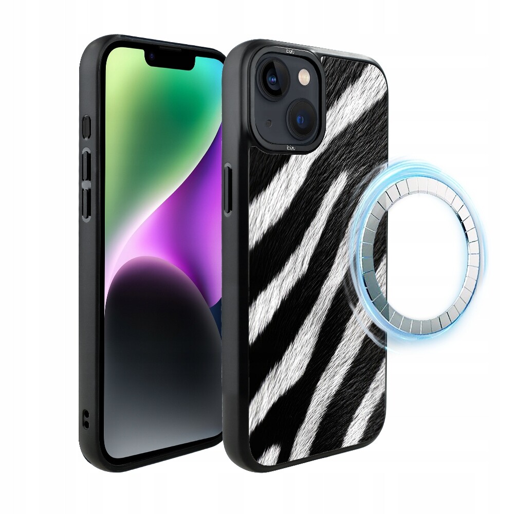 Matný Pouzdro Ibizu DropGuard pro iPhone 14 Plus s MagSafe, Zebra