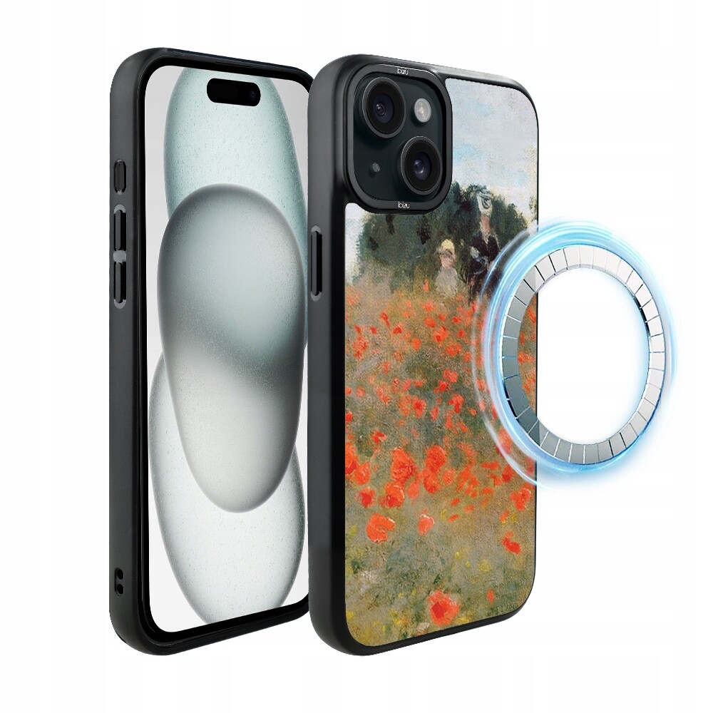 Pouzdro pro iPhone 15 Plus Ibizu DropGuard Matt s MagSafe, pole máků