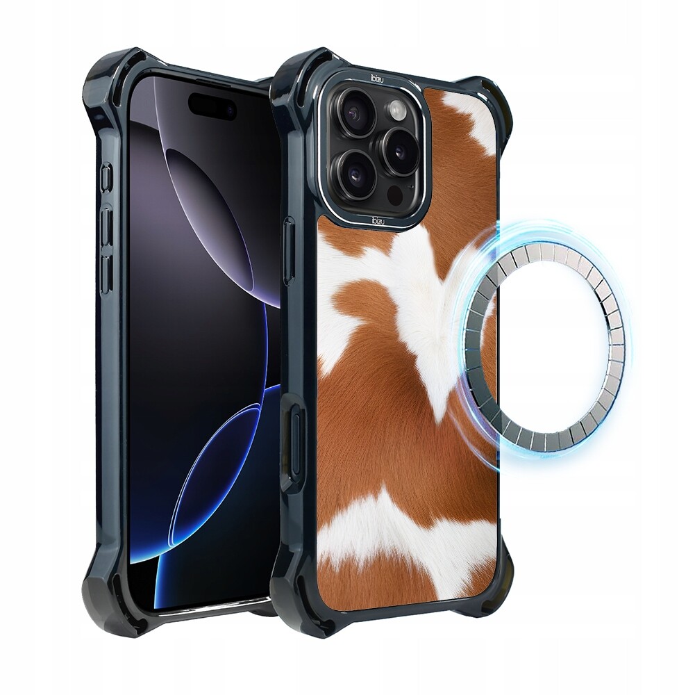 Pouzdro pro iPhone 16 Pro Ibizu DropGuard Ultra s MagSafe, alpská kráva