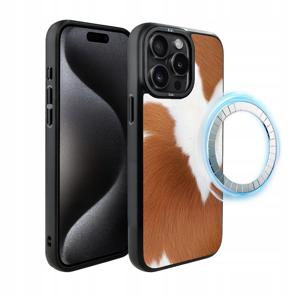 Pouzdro pro iPhone 15 Pro Ibizu DropGuard Matt s MagSafe, Alpská kráva