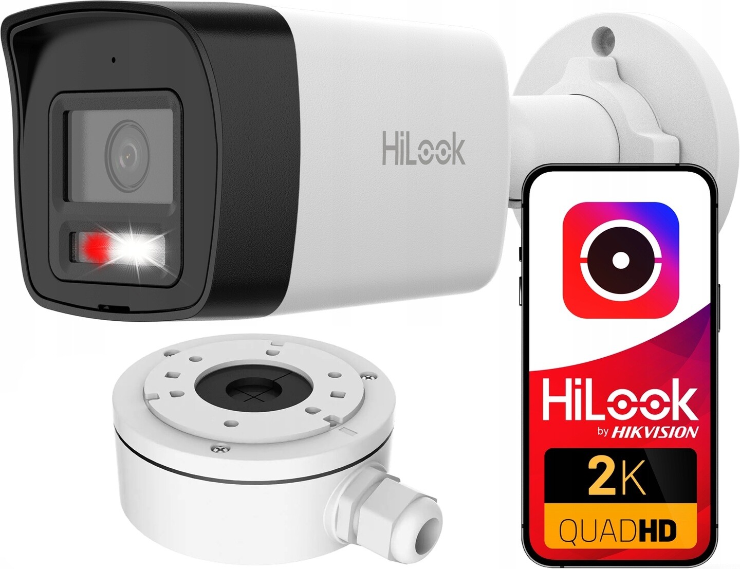 4MPx Ip kamera PoE IPC-B140HA-LUC HiLook od Hikvision montážní krabice