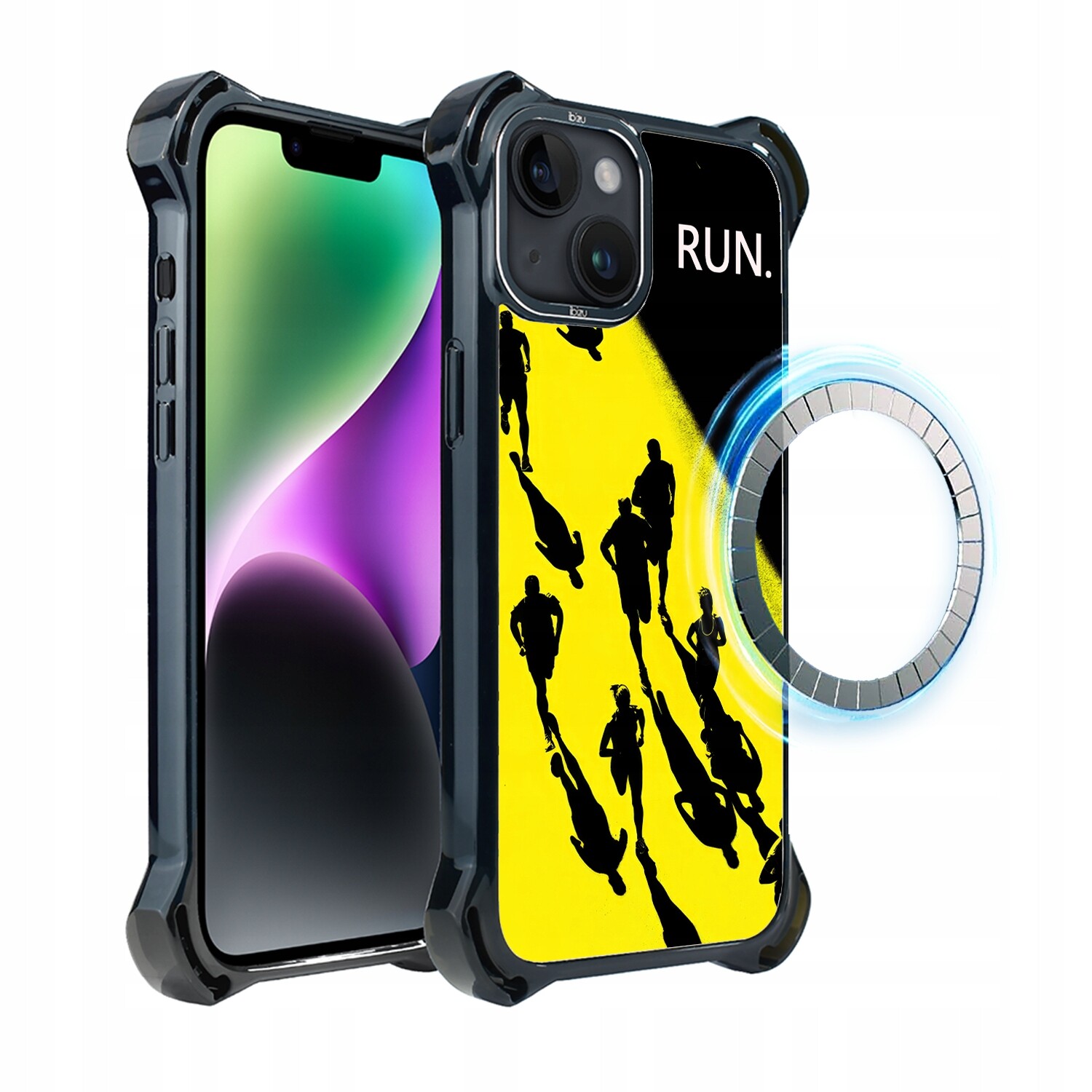 Pouzdro pro iPhone 14 Ibizu DropGuard Ultra s MagSafe, Běh mistrů