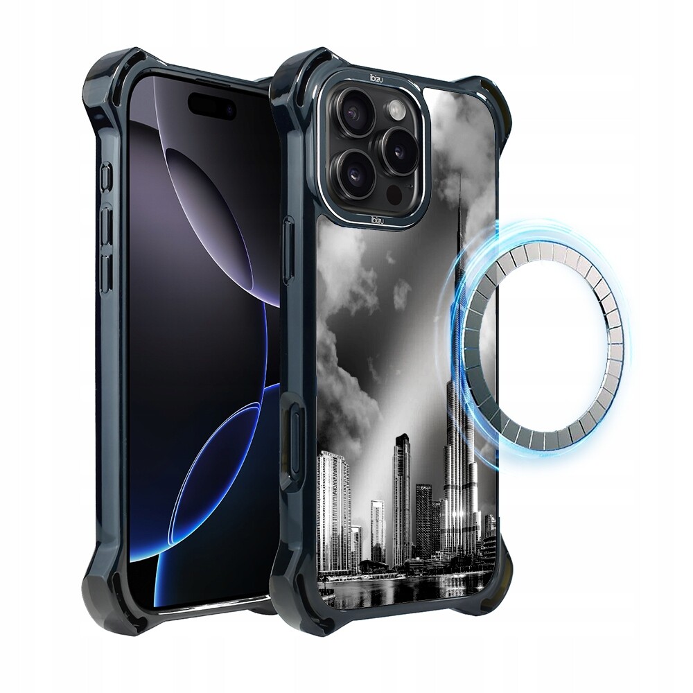 Pouzdro iPhone 16 Pro Max Ibizu DropGuard Ultra s MagSafe, Burj Khalifa