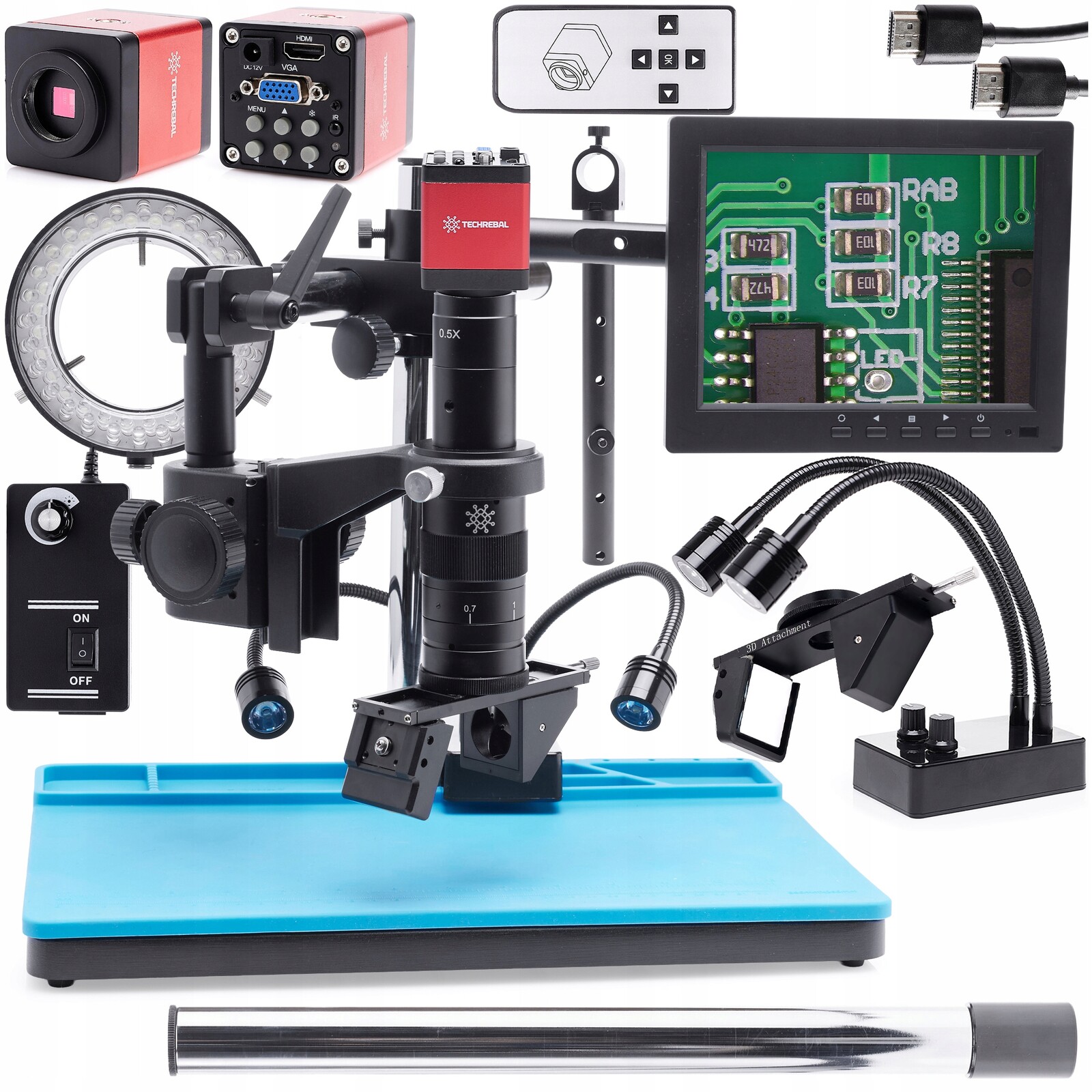 Digitální Mikroskop 10A S 3D Modulem Kamera Ekarn 8