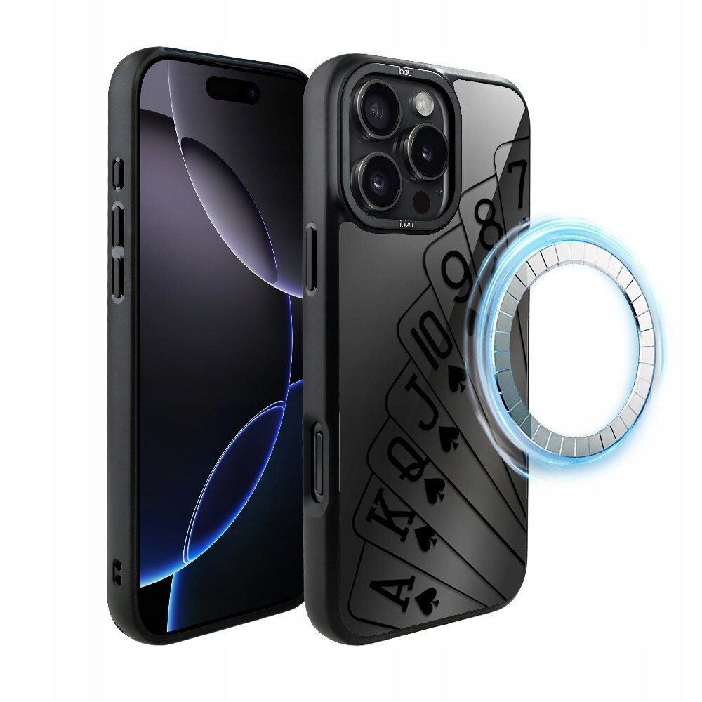 Pouzdro Ibizu DropGuard Matné s MagSafe pro iPhone 16 Pro Max, hrací karty