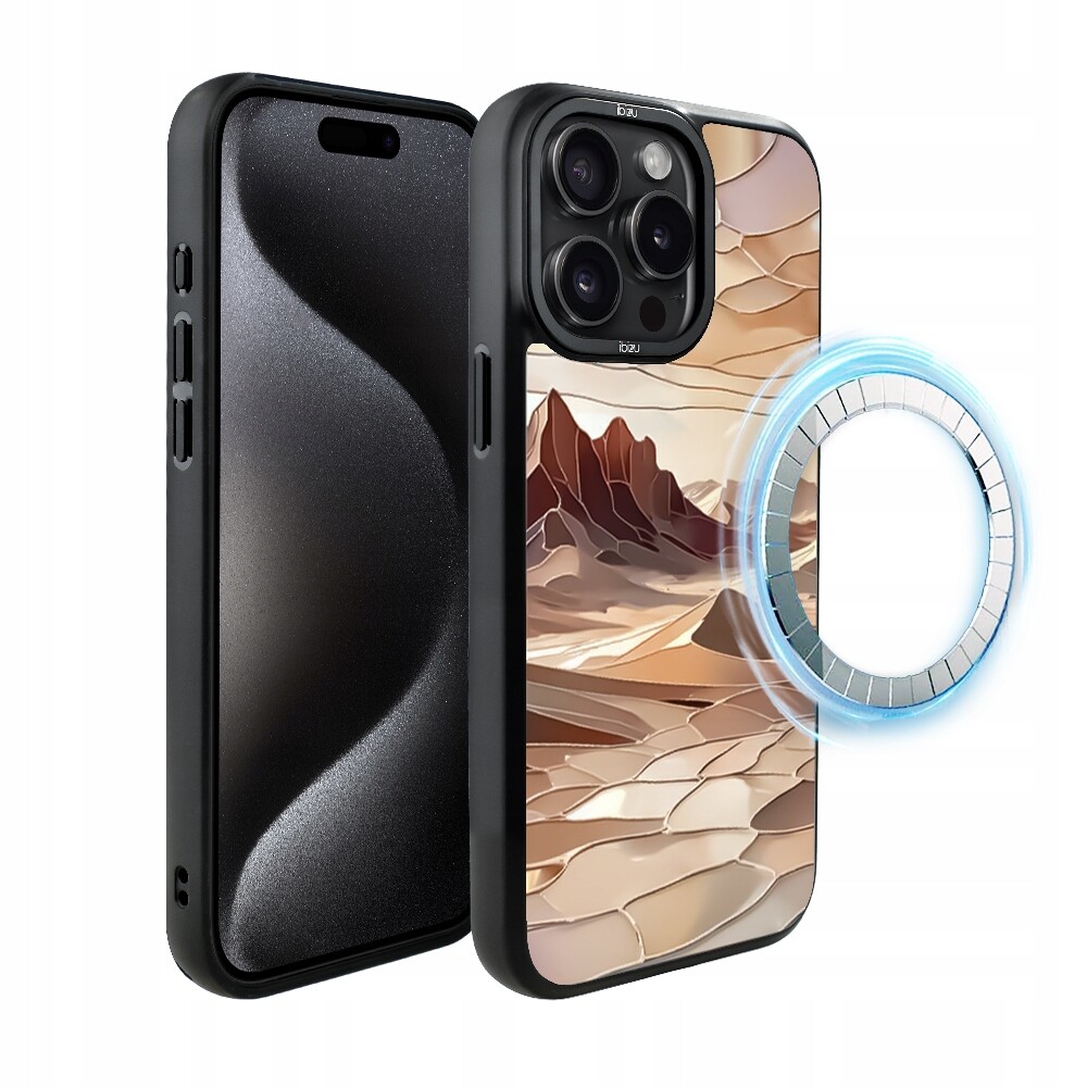 Pouzdro pro iPhone 15 Pro Max Ibizu DropGuard Matt s MagSafe, Pouštní klid