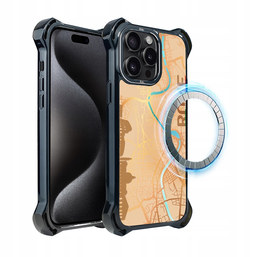 Pouzdro iPhone 15 Pro Ibizu DropGuard Ultra s MagSafe, Řím