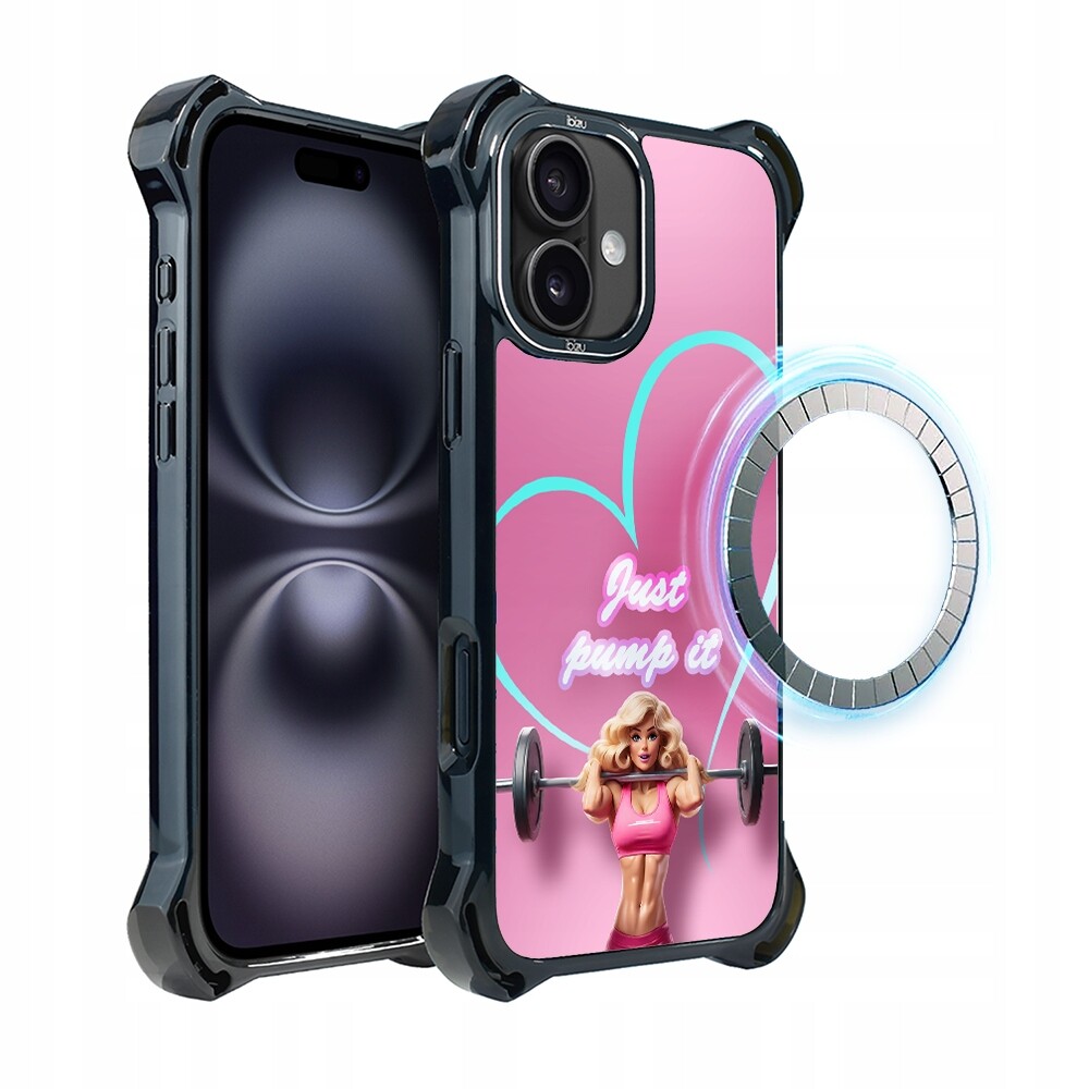 Pouzdro Ibizu DropGuard Ultra pro iPhone 16 Plus s MagSafe, Pump it love