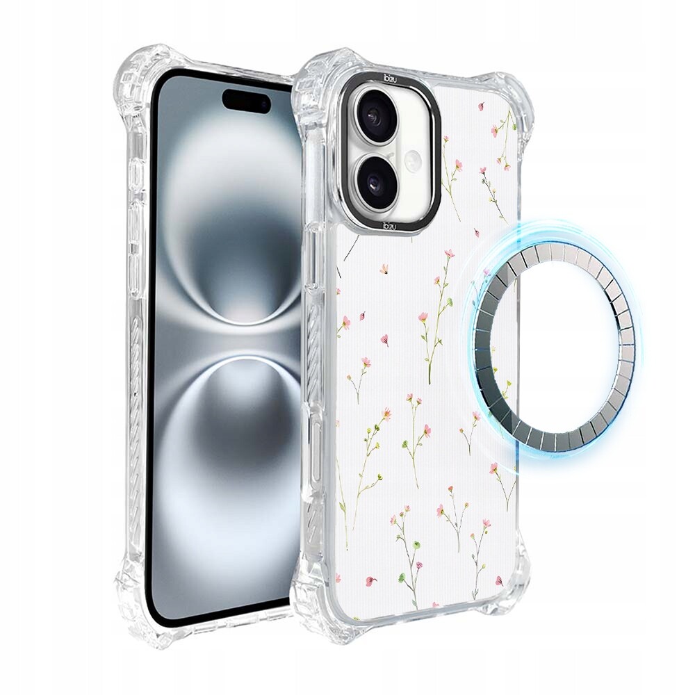 Pouzdro na iPhone 16 Plus Ibizu DropGuard Ultra s MagSafe, polní fantazie