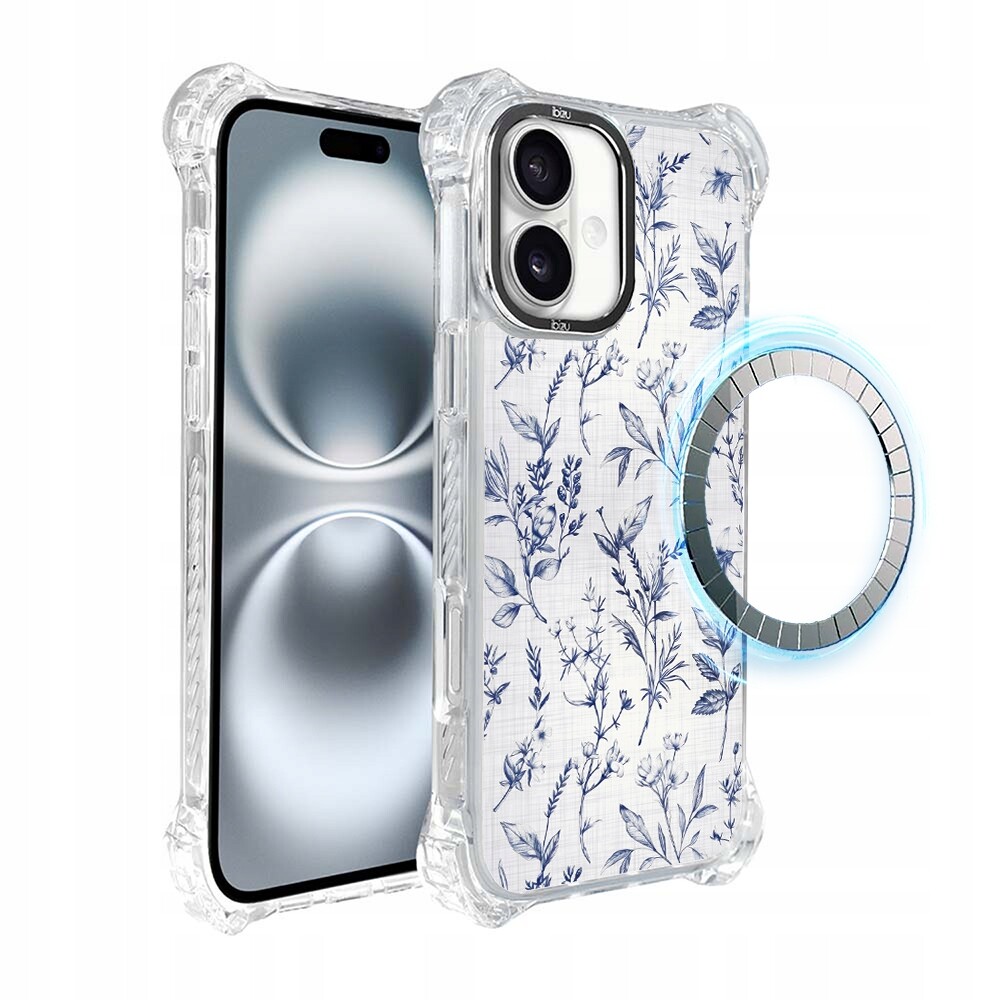 Pouzdro iPhone 16 Ibizu DropGuard Ultra s MagSafe, Azurové šeptání