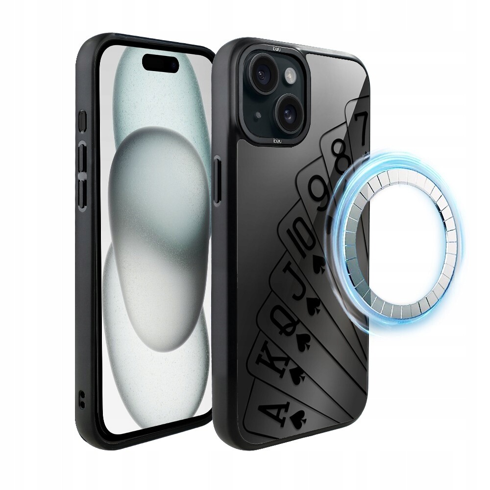 Pouzdro Ibizu DropGuard Matné s MagSafe pro iPhone 15 Plus, hrací karty