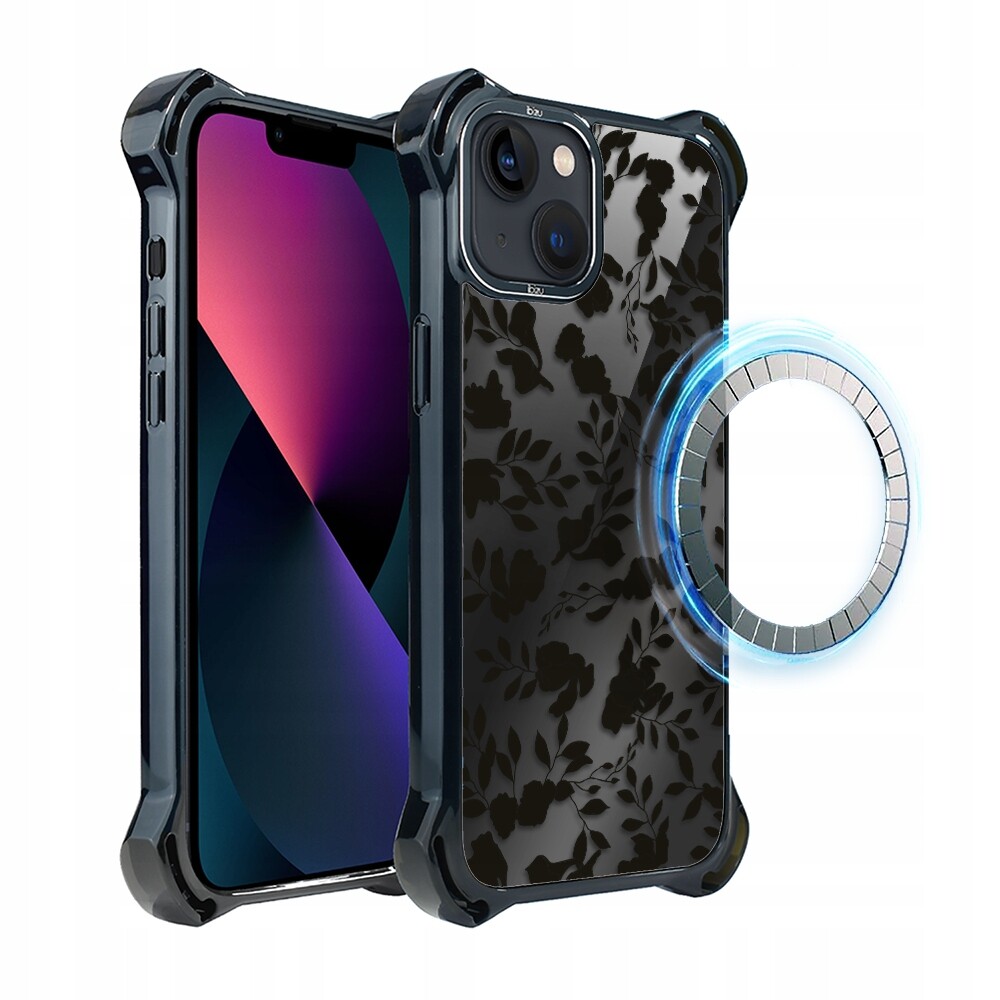 Pouzdro pro iPhone 13 Ibizu DropGuard Ultra s MagSafe, stín listů