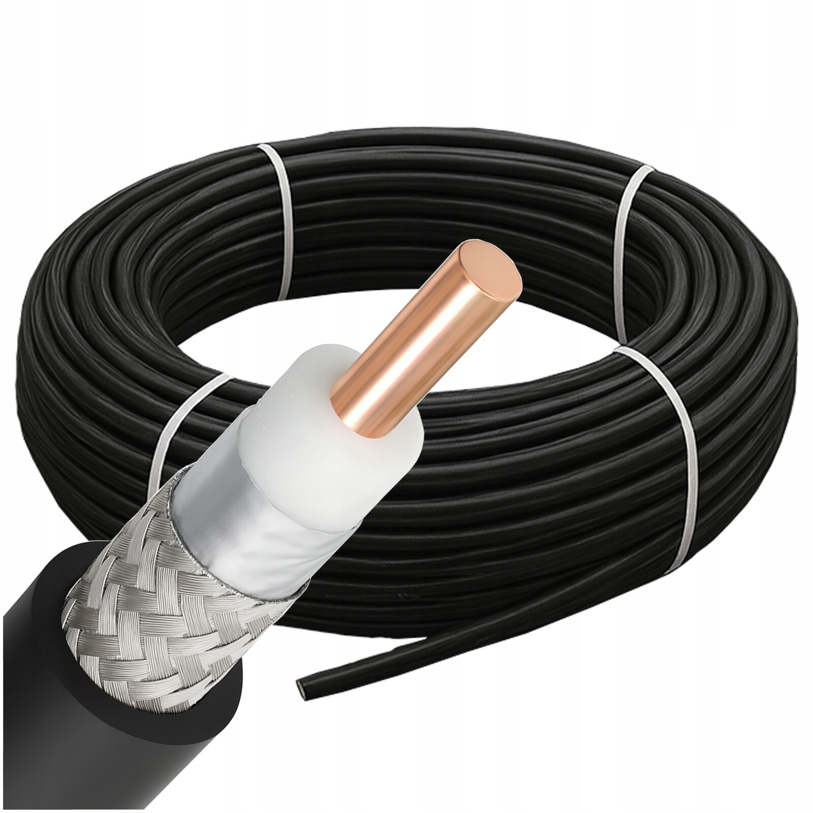 Anténní Kabel Koaxiální Gel Vnější Zemní Kabel RG6 U Cu 100M 4K