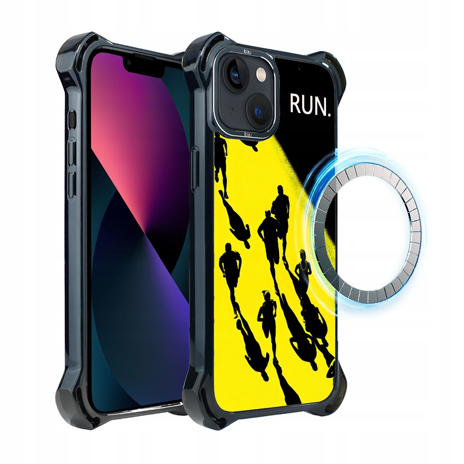Pouzdro pro iPhone 13 Ibizu DropGuard Ultra s MagSafe, Běh mistrů