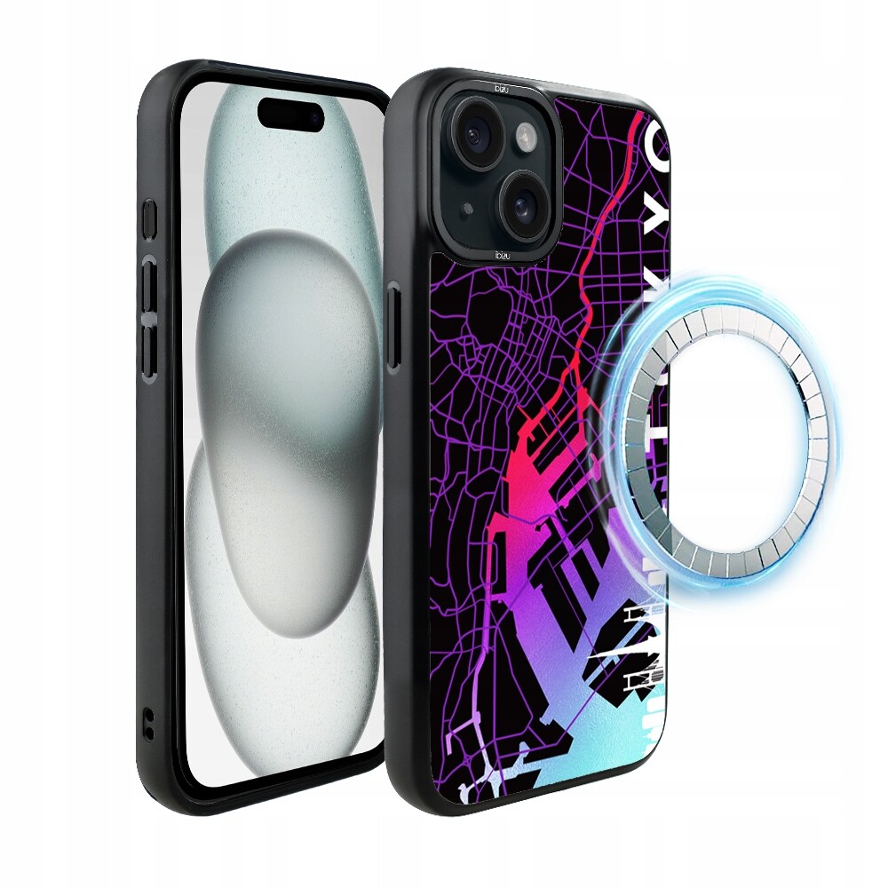 Pouzdro iPhone 15 Plus Ibizu DropGuard Matt od MagSafe, Tokio