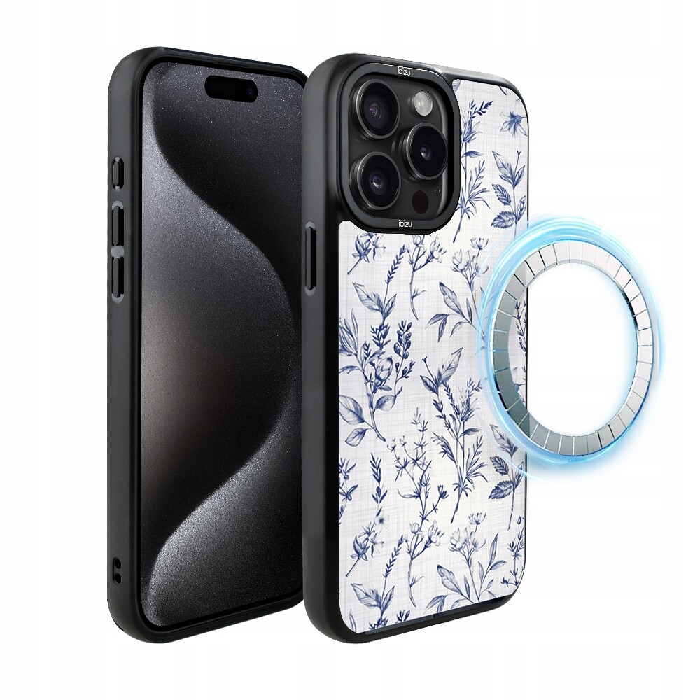 Pouzdro pro iPhone 15 Pro Max Ibizu DropGuard Matt s MagSafe, Azurové šeptání