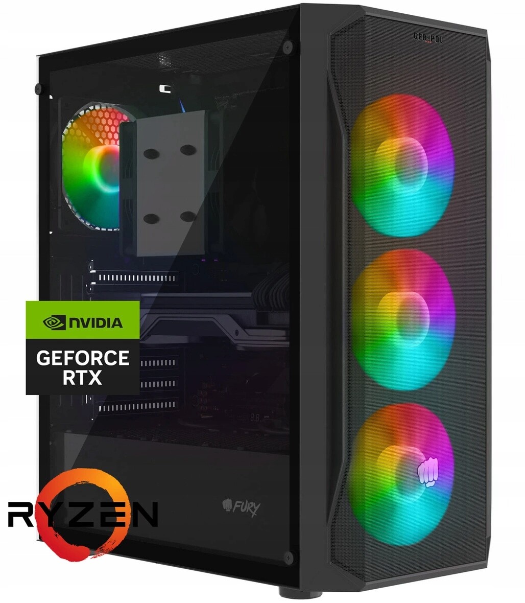 Počítač Gaming Ger-pol Ryzen 5 5500 Rtx 5060 32GB DDR4 Ssd 1TB Windows 11