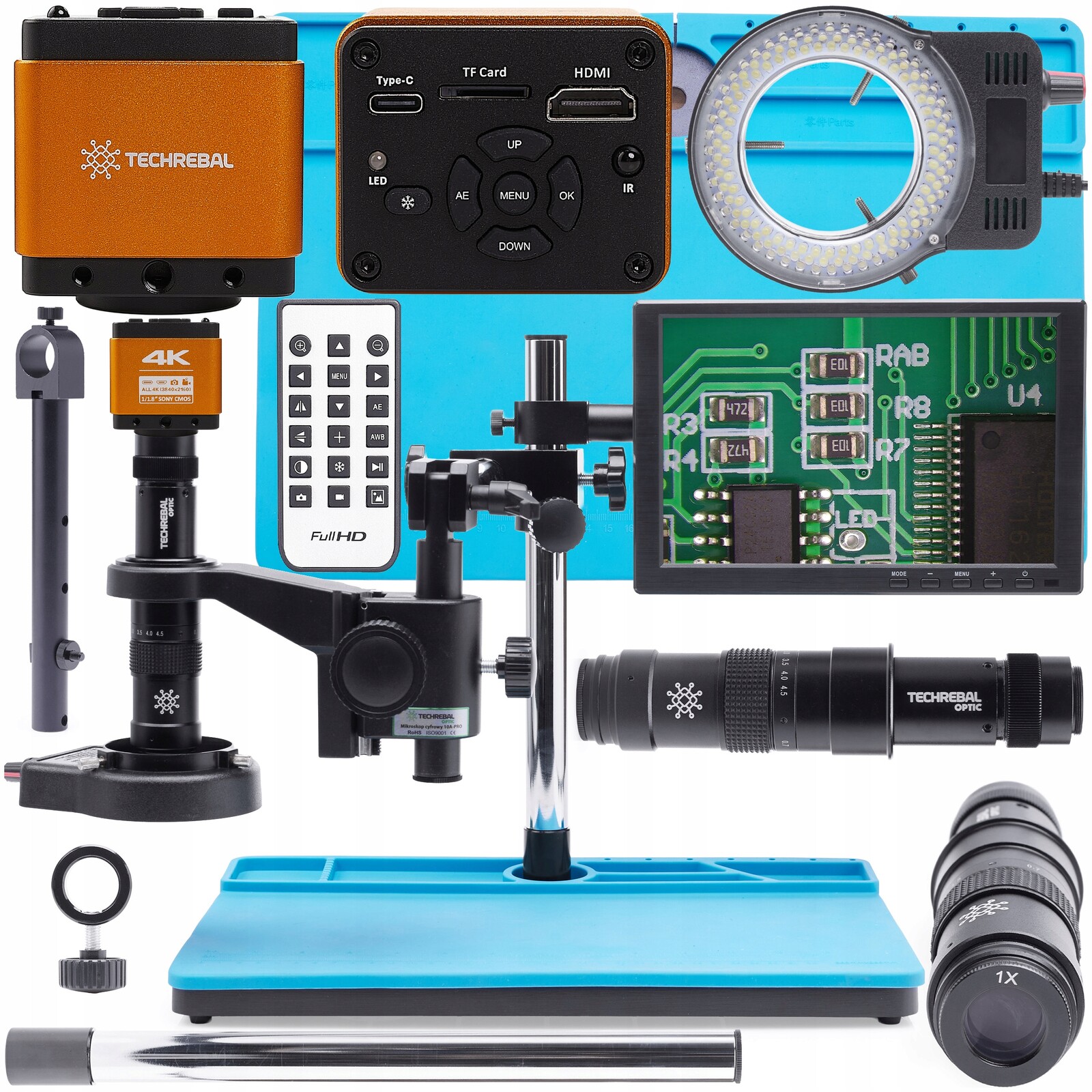 Digitální Mikroskop Techrebal 10A Pro 45X Monitor 10