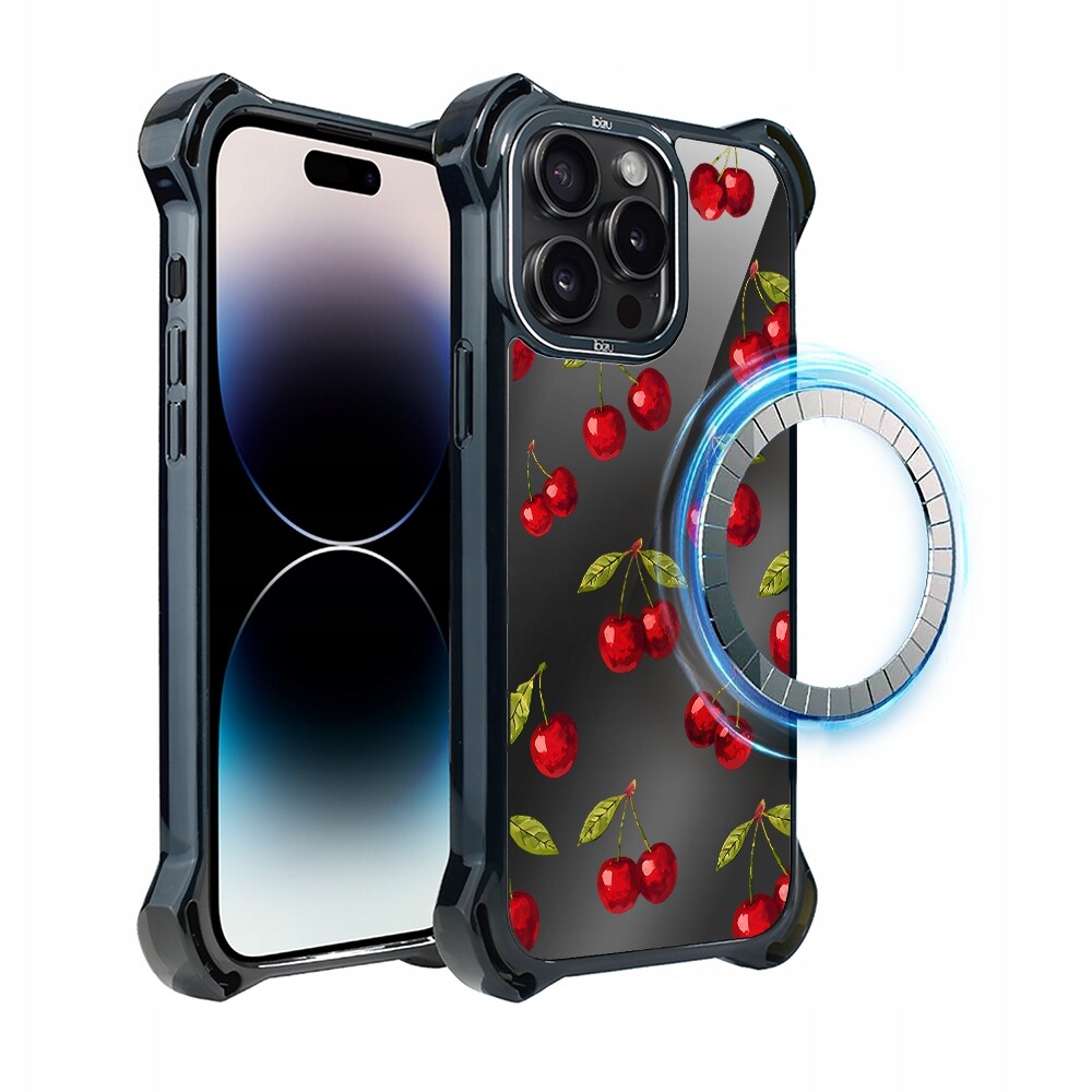 Pouzdro pro iPhone 14 Pro Max Ibizu DropGuard Ultra s MagSafe, Třešňová noc