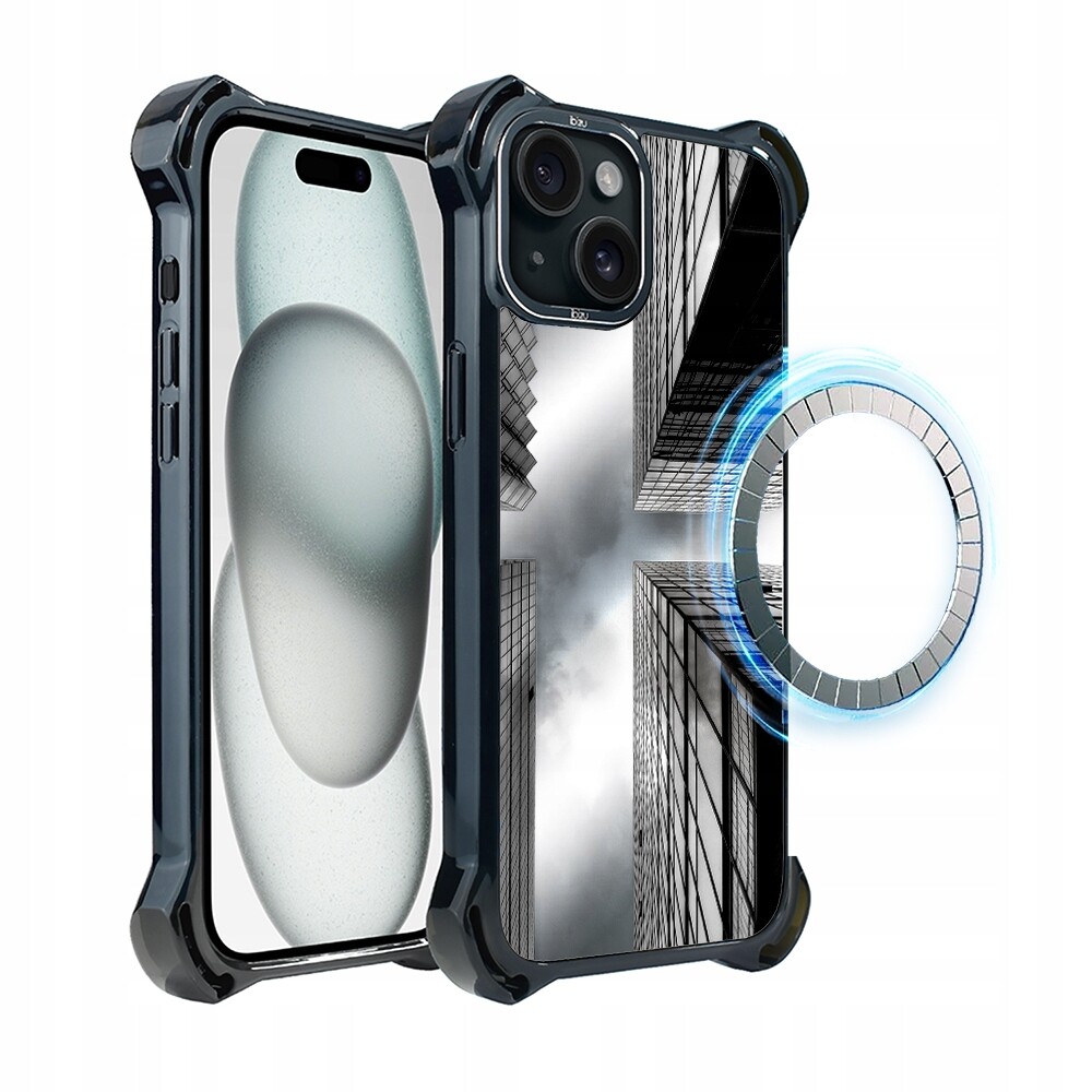 Pouzdro pro iPhone 15 Ibizu DropGuard Ultra s MagSafe, Mrakodrapy
