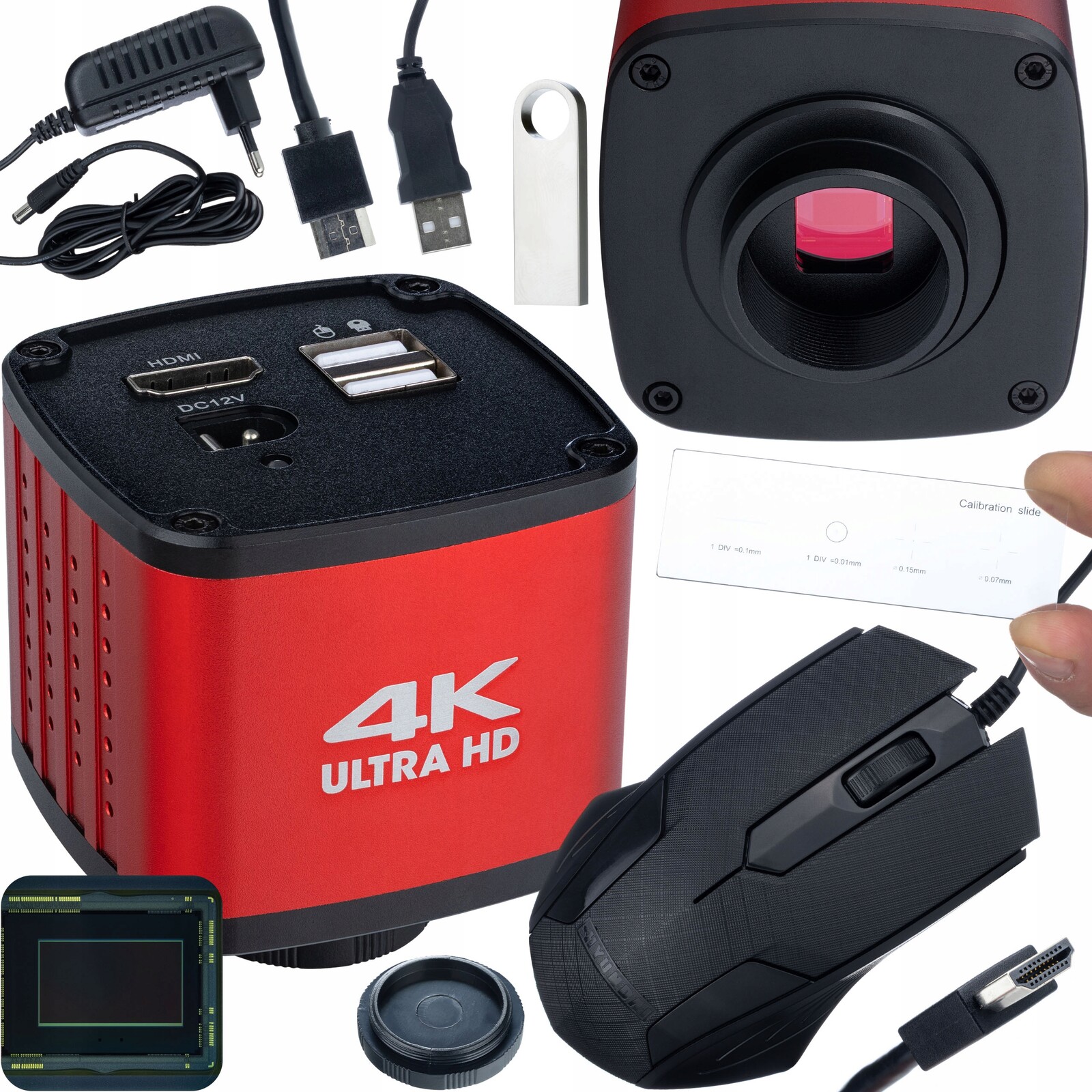 Vega Pro Mikroskopická Kamera 4K 60FPS Full Hdmi Usb Cmos Sony 8.4MP C-mount