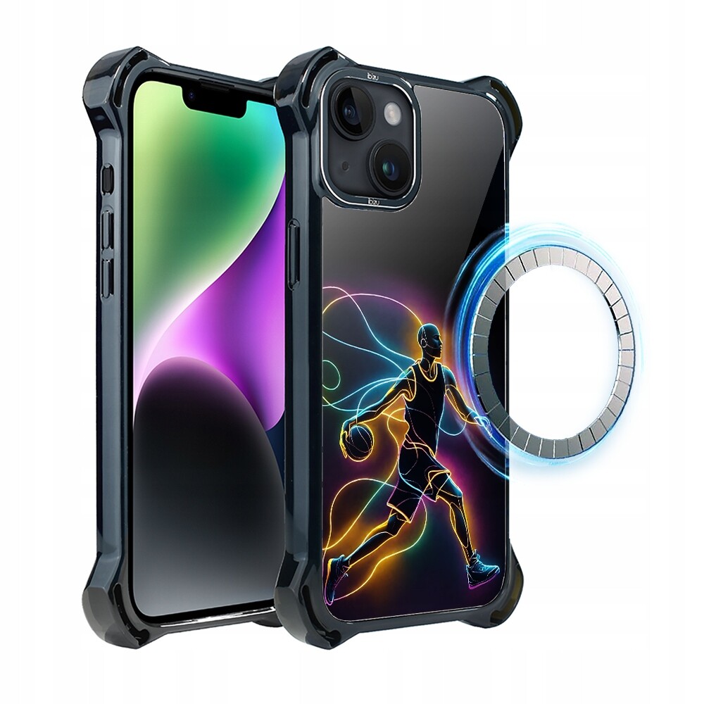 Pouzdro pro iPhone 14 Plus Ibizu DropGuard Ultra s MagSafe, duch basketbalu