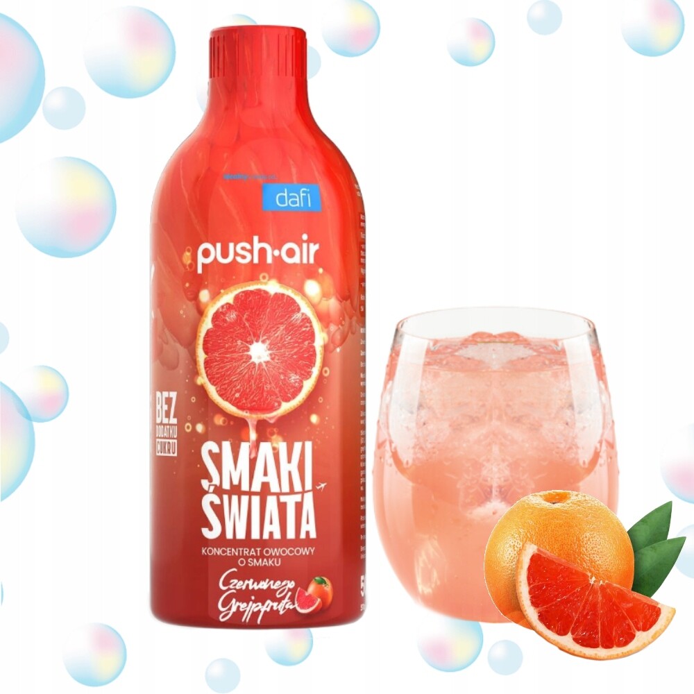 Sirupový koncentrát pro vodu saturátoru PushAir Dafi Červený grapefruit 500 ml