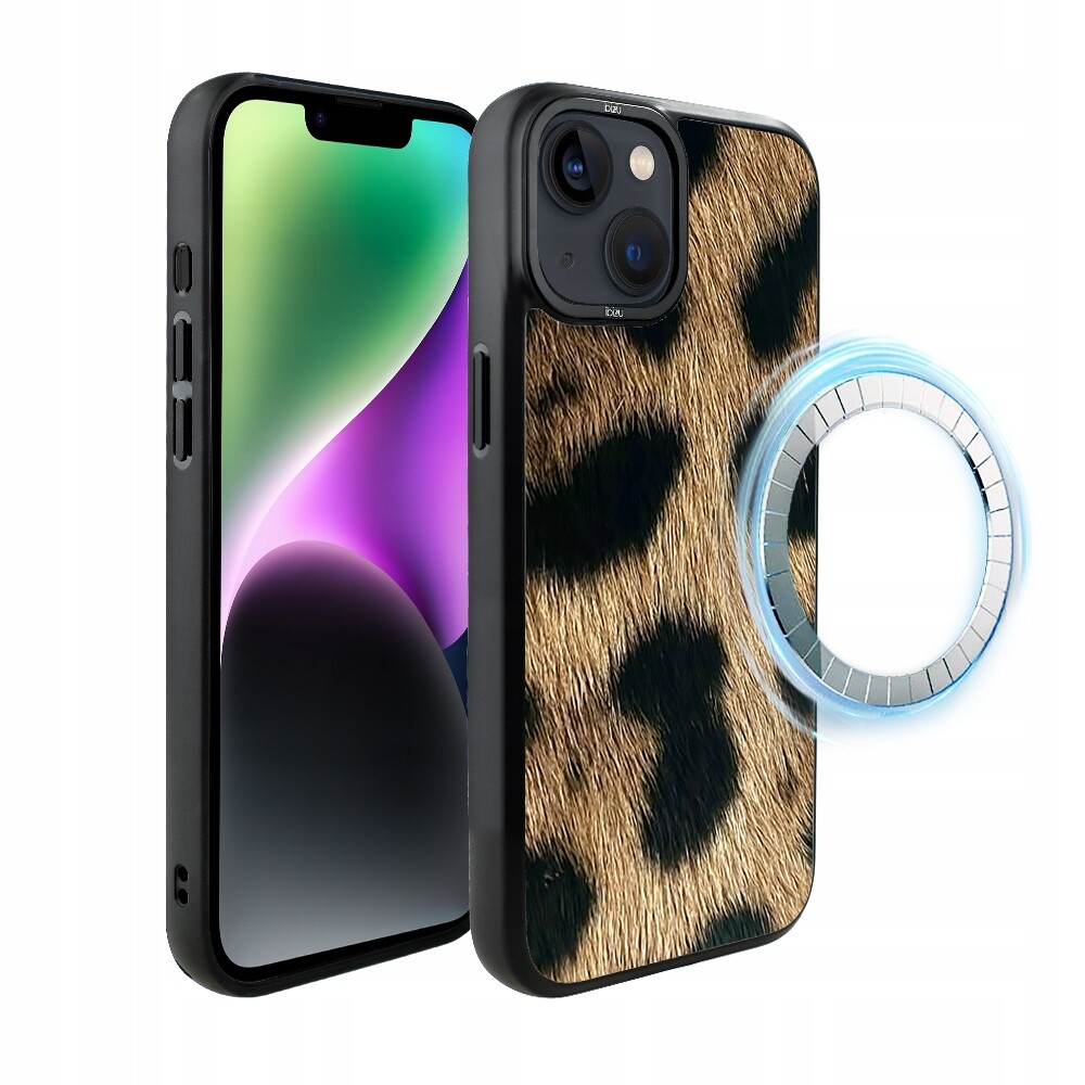 Matný Pouzdro Ibizu DropGuard pro iPhone 14 s MagSafe, leopardí