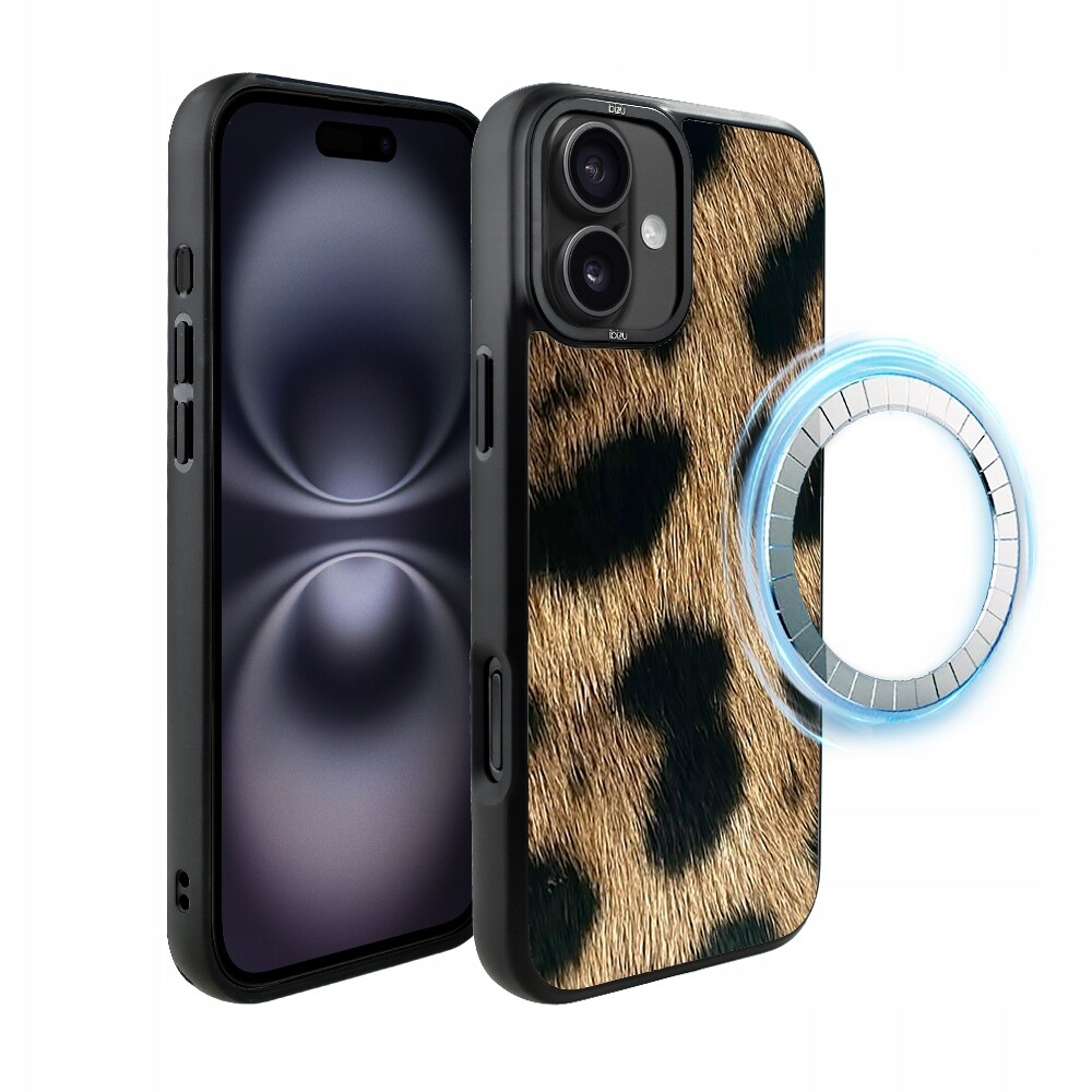 Matný Pouzdro Ibizu DropGuard pro iPhone 16 s MagSafe, leopard