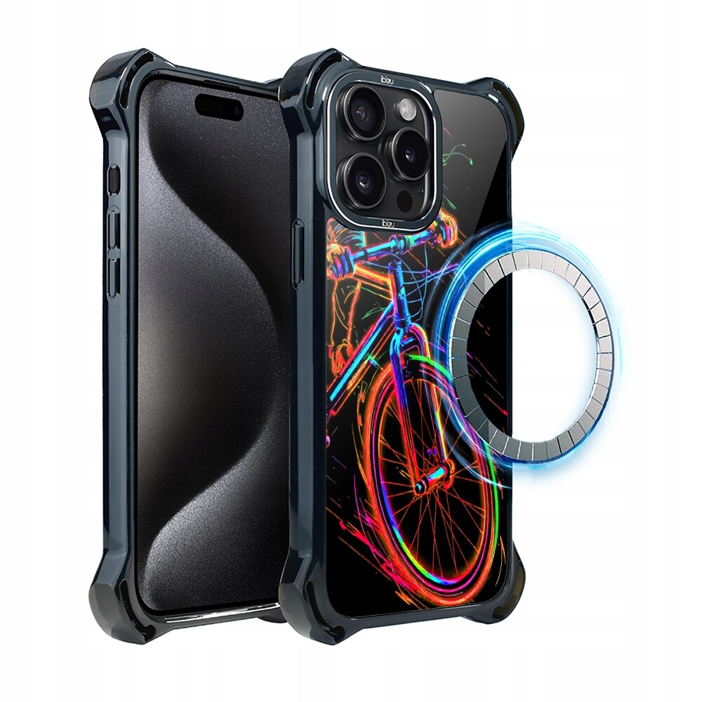 Pouzdro pro iPhone 15 Pro Max Ibizu DropGuard Ultra s MagSafe, Bicycle