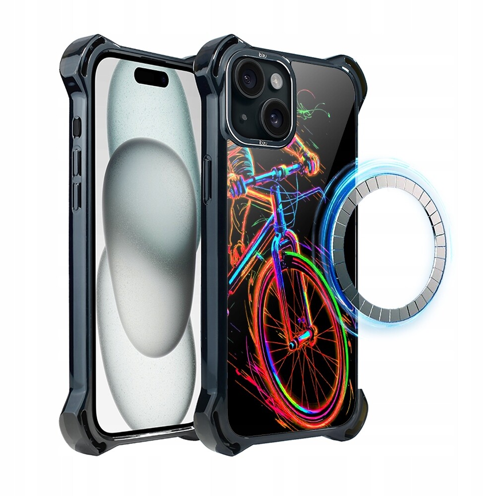Pouzdro pro iPhone 15 Ibizu DropGuard Ultra s MagSafe, cyklistická vibrace