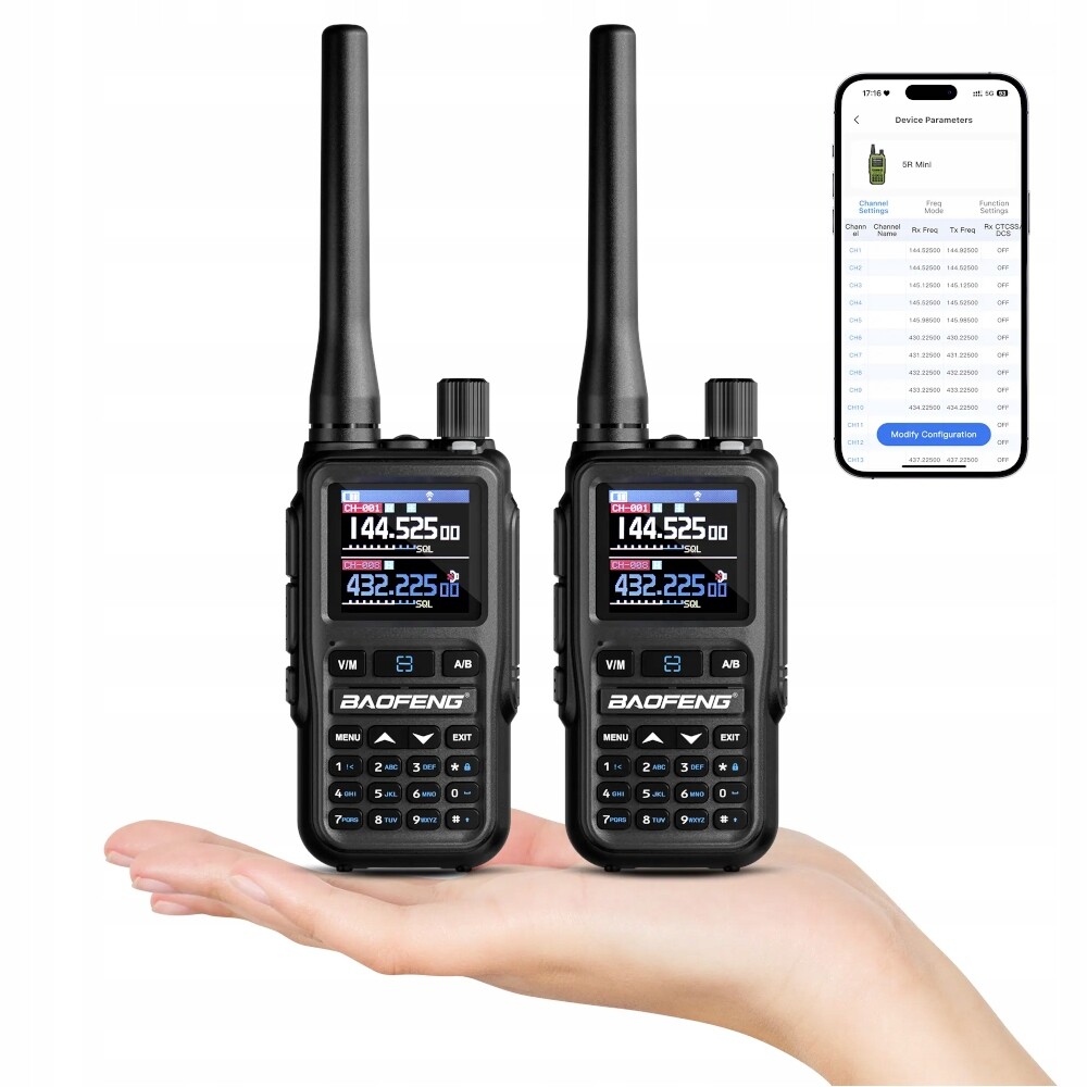 Baofeng vysílačka UV-5R (5W) Mini set 2 ks