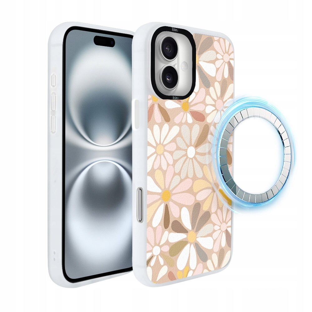 Matný Pouzdro Ibizu DropGuard pro iPhone 16 Plus s MagSafe, vintage květiny