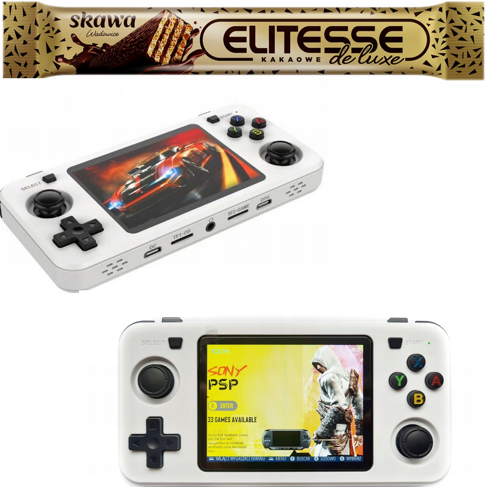 Přenosná Konzola R36H 2.0 – 64 Gb 15000 retro her – Bílá Nová