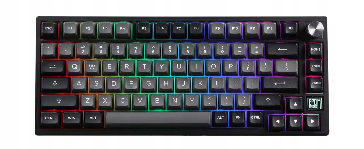 Epomaker TH80 Se Mechanická klávesnice 75% Rgb Hot-Swap Bluetooth černá