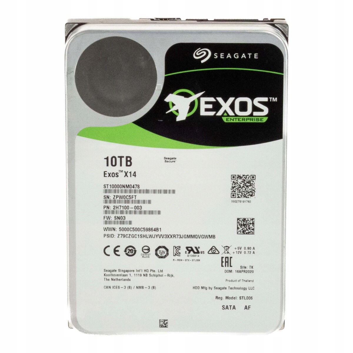 Seagate Exos X14 10TB 7.2K 256MB Sata III 3.5'' ST10000NM0478