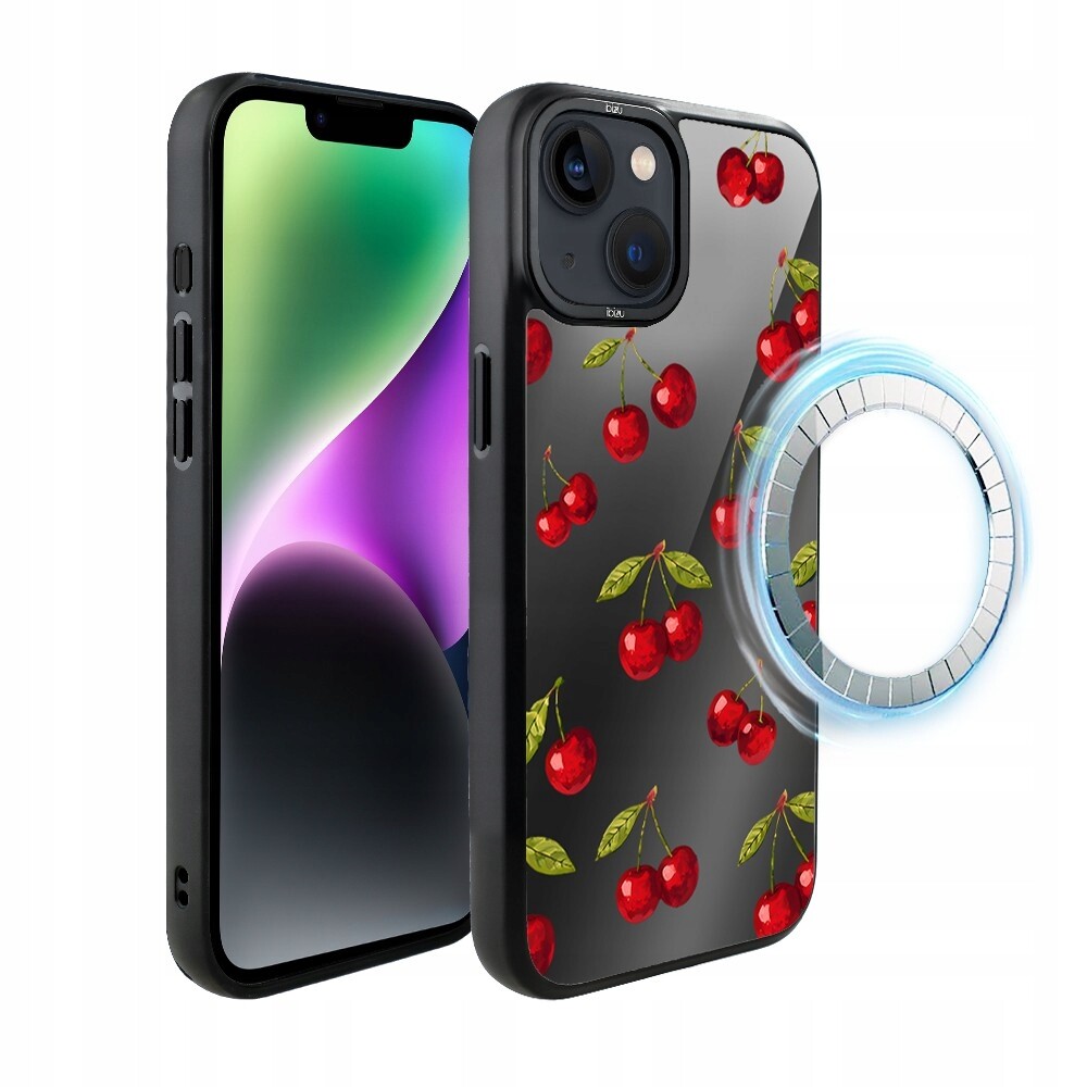 Pouzdro pro iPhone 14 Ibizu DropGuard Matt s MagSafe, Višňová noc