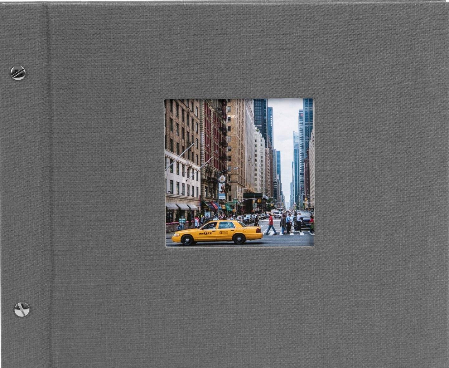 Album Bella Vista 40 stran, vlepované, šedé, s okénkem na fotografii