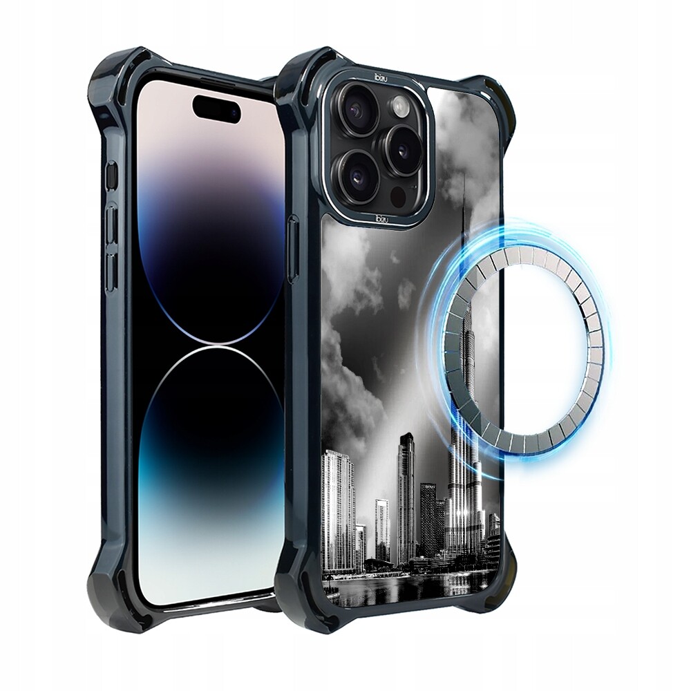 Pouzdro iPhone 14 Pro Max Ibizu DropGuard Ultra s MagSafe, Burj Khalifa